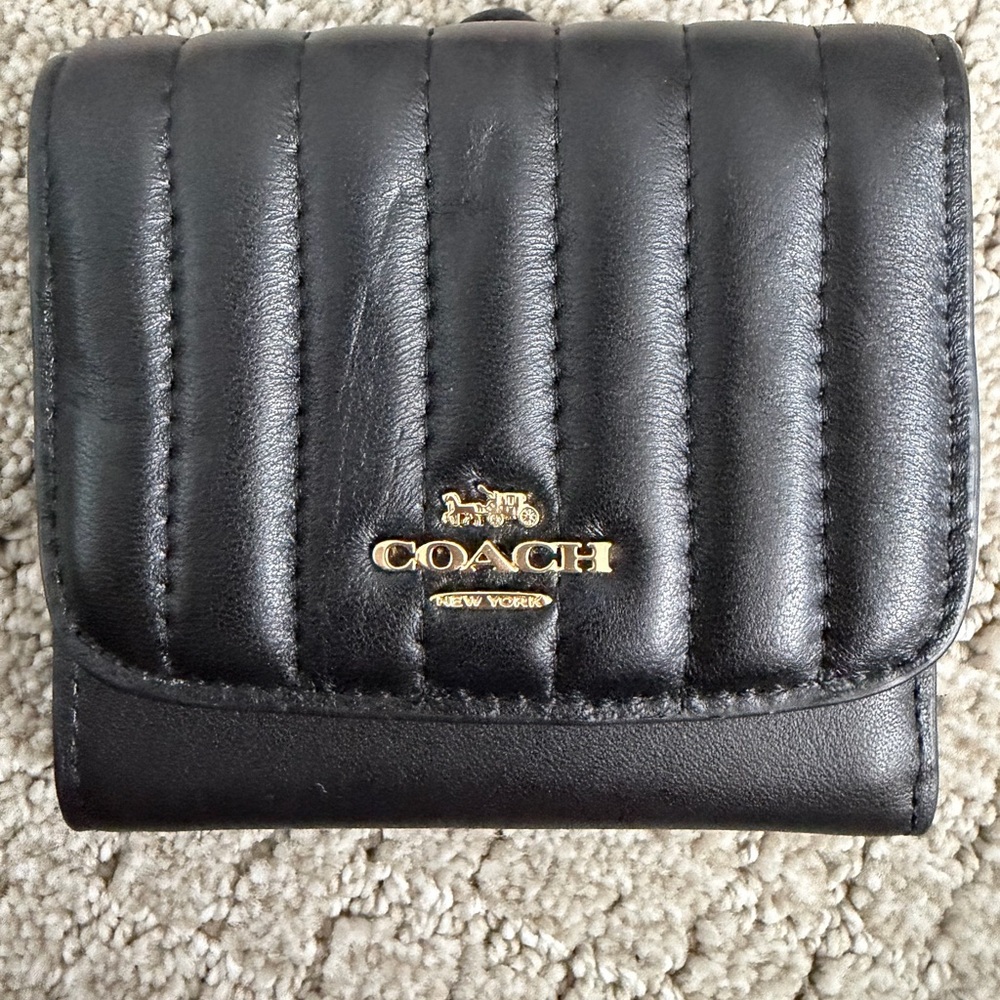 Coach Black Quilted Leather Accessory